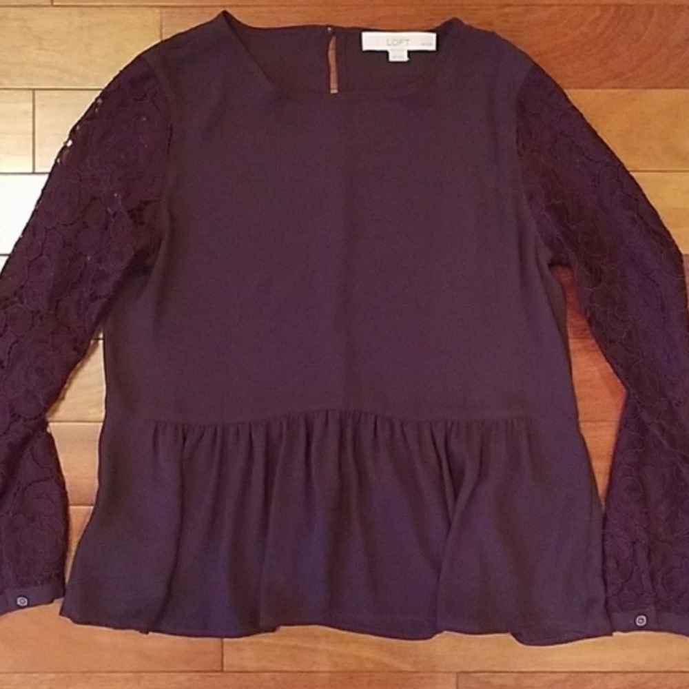 Ann Taylor LOFT Petite Peplum Top